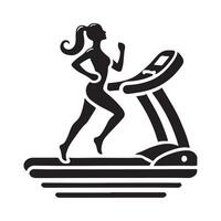 Treadmill Silhouette for Branding and Logos vector