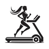 Treadmill Silhouette for T-shirt Design vector