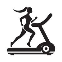 Treadmill Silhouette for Digital Art vector