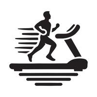 Iconic Treadmill Silhouette for Web Use vector