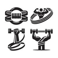 Resistance Band Silhouette for Print Templates vector