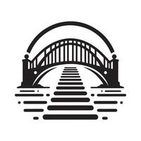 Footbridge Silhouette for Graphic Design Projects vector