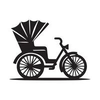 Rickshaw Silhouette for Creative Projects vector