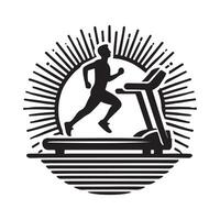 Fitness Treadmill Silhouette Design vector