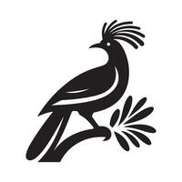 High Resolution Superb Lyrebird Silhouette Art vector