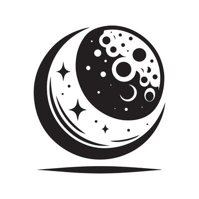 Dynamic Moon Silhouette for Creative Design