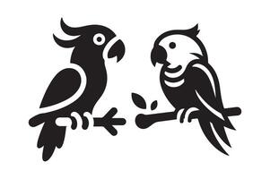 Orange Bellied Parrot Silhouette for Custom Projects vector