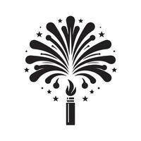 Firework Silhouette for Digital Art vector