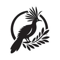Superb Lyrebird Silhouette for Environmental Designs vector
