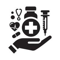 Medical Icon Silhouette for Print Design vector
