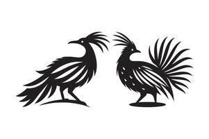 Superb Lyrebird Silhouette for Business Branding vector