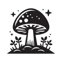 Mushroom Silhouette for Business Branding vector