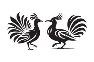 Superb Lyrebird Silhouette for Stationery Design vector