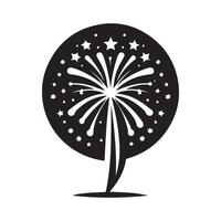 Firework Silhouette for Creative Designs vector