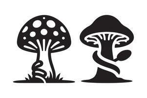 Unique Mushroom Silhouette for Merchandise vector