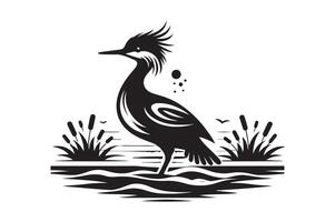 Junin Grebe Silhouette for Branding and Marketing vector