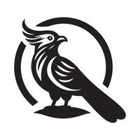 Quetzal Silhouette for Educational Graphics vector