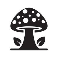 Mushroom Silhouette for Artistic Expression vector
