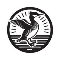 Abstract Junin Grebe Silhouette for Creative Use vector
