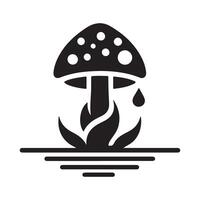 Mushroom Silhouette for Creative Design Projects vector
