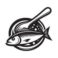 Sardines Fish Silhouette for Packaging Design vector