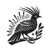 Superb Lyrebird Silhouette for Artistic Branding vector
