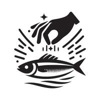 Elegant Sardines Fish Silhouette for Graphic Projects vector