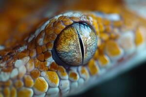 A close up of a snake's eye photo