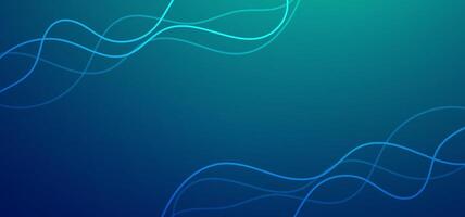 Modern background design with curved green-blue lines over a fluid gradient. Best for minimal tech compositions, branding visuals, or interface graphics. vector