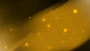 Golden background with glowing particles video
