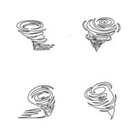 Four different types of tornado icons vector