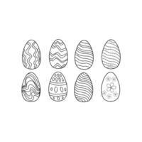 Easter egg coloring pages vector