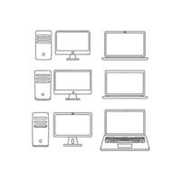 Computer icons set illustration vector
