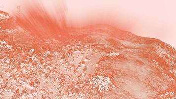 A translucent orange fantasy landscape with a metallic hue smoothly changes perspective, creating the effect of flight and presence in the observer. video