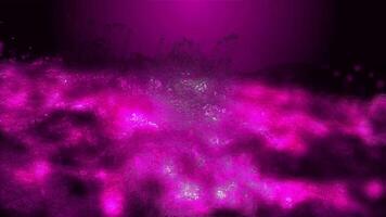 A translucent purple fantasy landscape with a metallic hue smoothly changes perspective, creating the effect of flight and presence in the observer. video