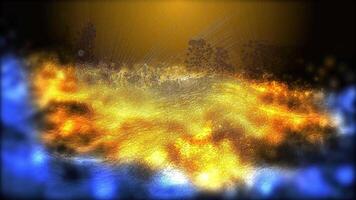 The translucent fantasy landscape smoothly changes perspective, creating the effect of flight and presence in the observer. video