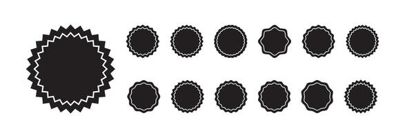 set of black and white oval frames on a white background vector