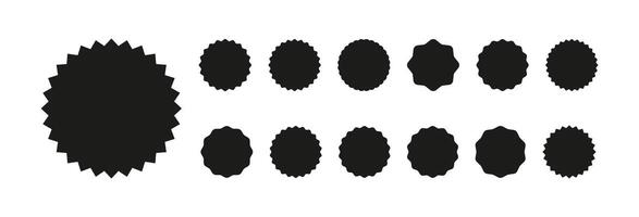 a set of black and white shapes that are arranged in a circle vector