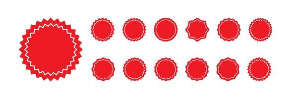 a set of red oval shapes on a white background vector