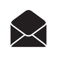 mail open black design vector