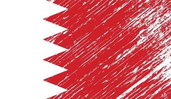 the flag of bahrain is painted with a brush stroke vector