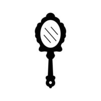 a black and white illustration of a mirror vector