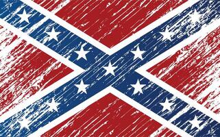 the confederate flag is painted on a white background vector