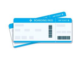 two boarding passes on a white background vector