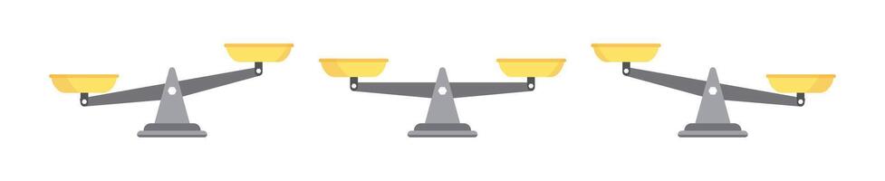 set scale flat design vector