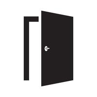 an open door with a keyhole on the side vector