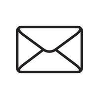 outline mail closed icon vector