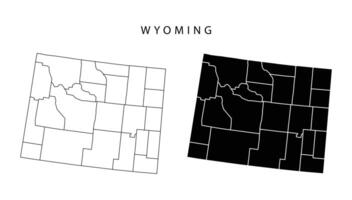 Wyoming State Blank Map vector