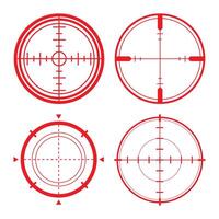 set of target icon red vector