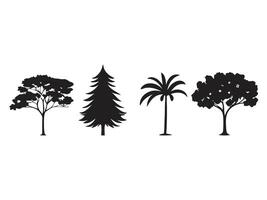 High quality tree silhouettes pack for digital art and prints vector